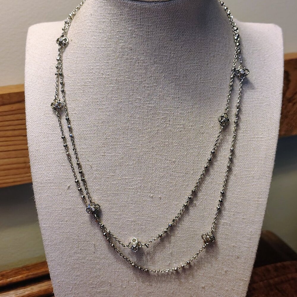 Kendra Scott Rue Long Strand Delicate Silver Necklace